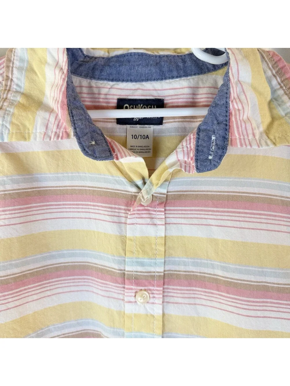 Genuine Kids Grom OshKosh Boys Multicolor Button Down Shirt SZ 10